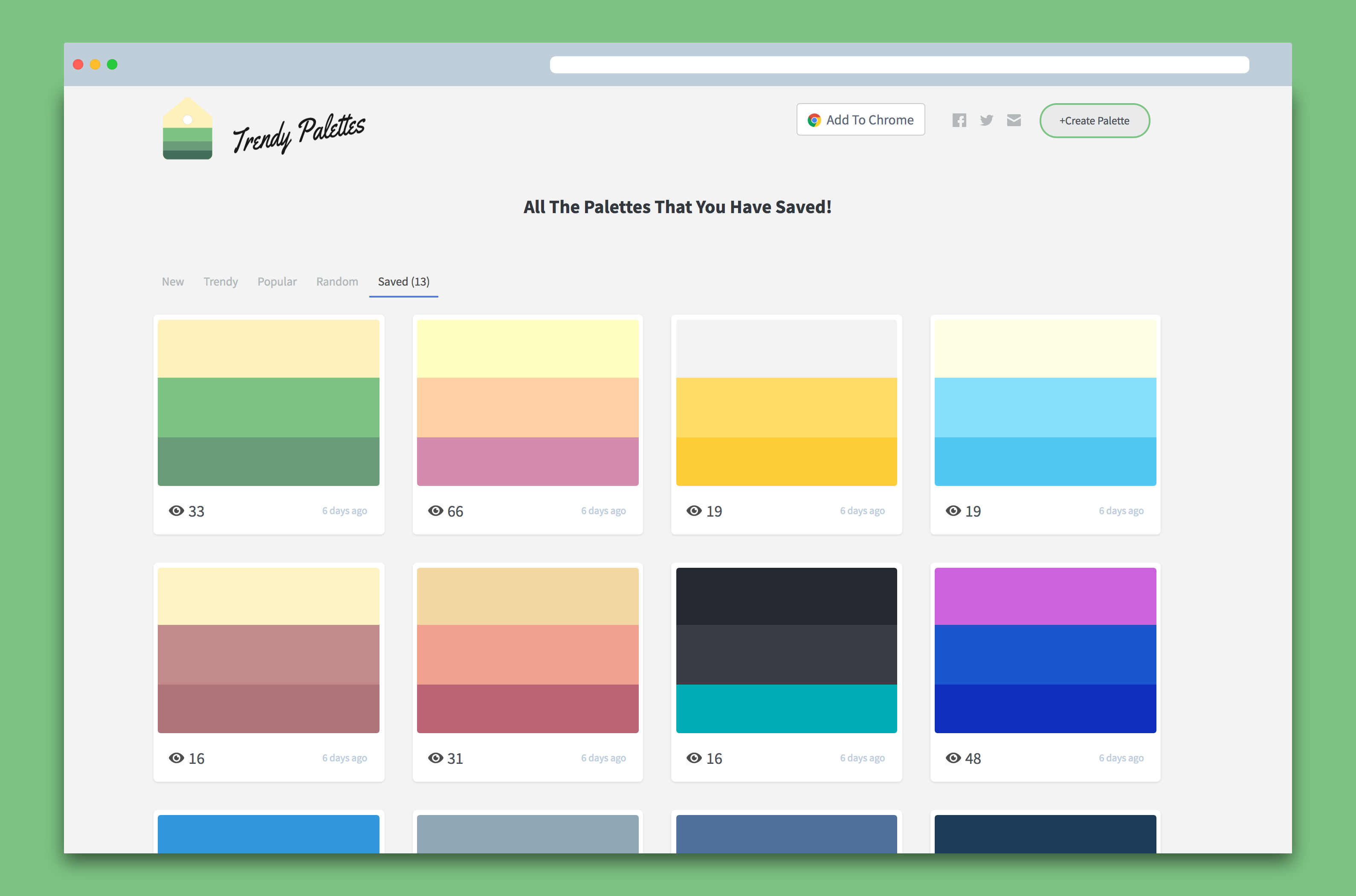 Color Palettes for Designers and Artists - Color Hunt