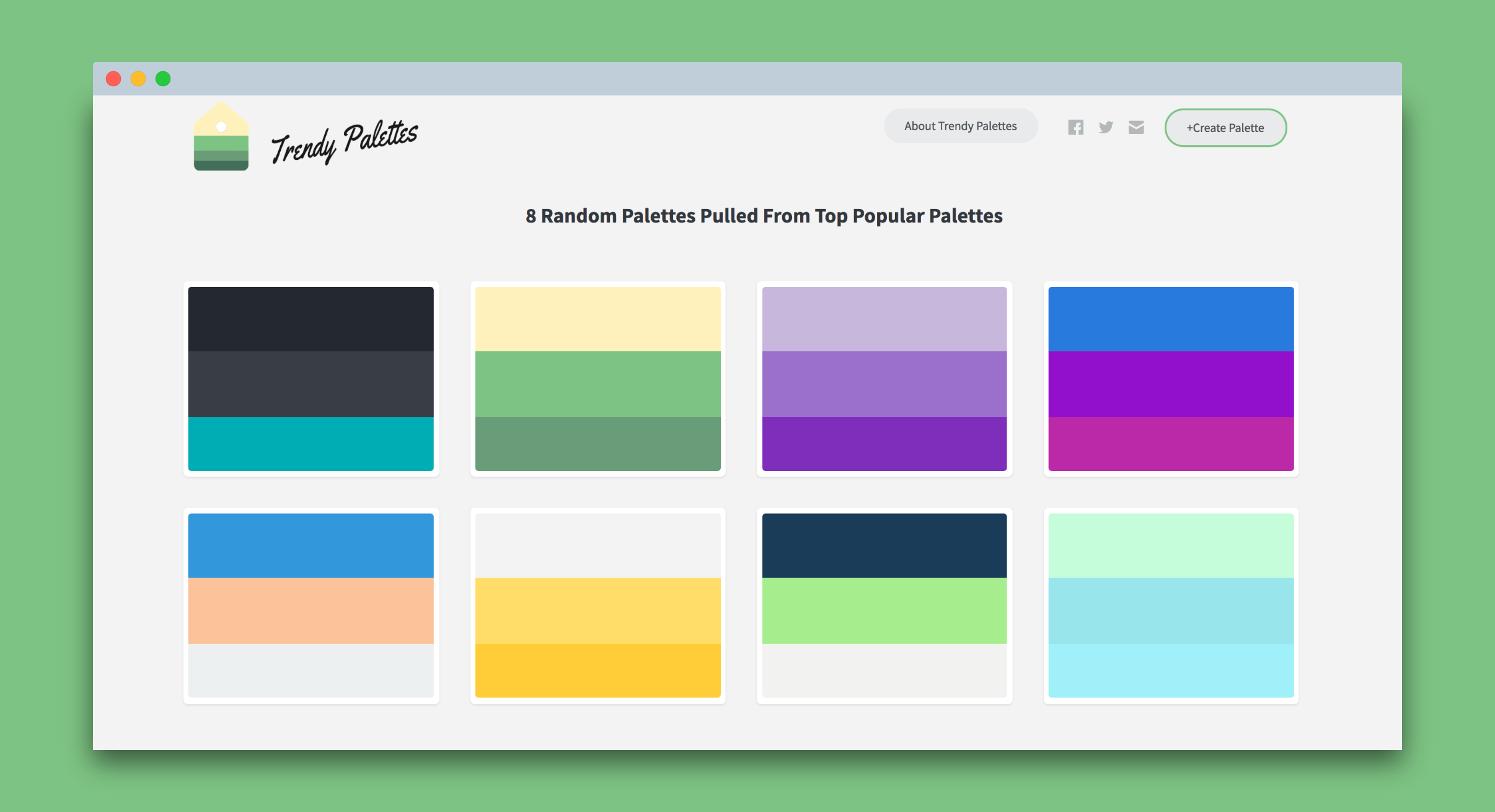 Palettes Tab Color Palettes